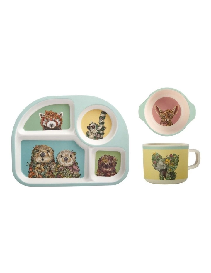 Maxwell & Williams Marini Ferlazzo Wild Planet Children's Bamboo 3pc Dinner Set Boxed 1 Maxwell & Williams Marini Ferlazzo Wild Planet Children's Bamboo 3pc Dinner Set Boxed