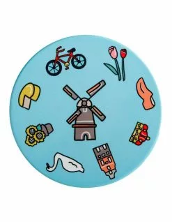 Maxwell & Williams Megan McKean Cities Ceramic Round Coaster 10.5cm Amsterdam