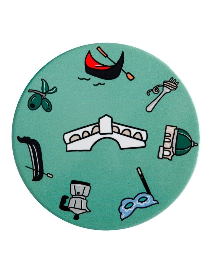 Maxwell & Williams Megan McKean Cities Ceramic Round Coaster 10.5cm Venice 1 Maxwell & Williams Megan McKean Cities Ceramic Round Coaster 10.5cm Venice