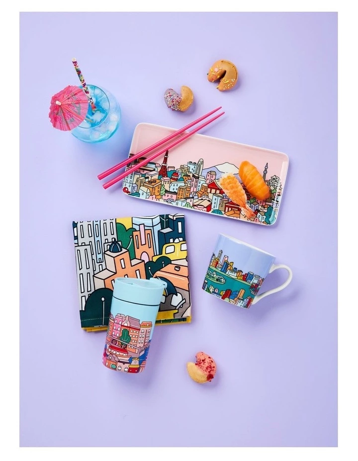 Maxwell & Williams Megan McKean Cities Rectangle Plate 25x12cm Los Angeles Gift Boxed 2 Maxwell & Williams Megan McKean Cities Rectangle Plate 25x12cm Los Angeles Gift Boxed - Image 2