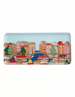 Maxwell & Williams Megan McKean Cities Rectangle Plate 25x12cm Amsterdam Gift Boxed