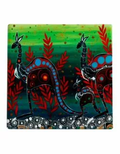 Maxwell & Williams Melanie Hava Journeys Ceramic Coaster 10cm Kangaroos