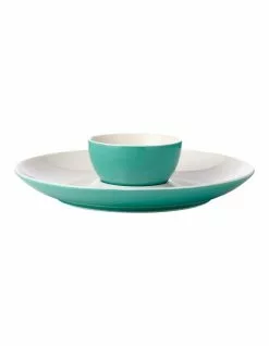 Maxwell & Williams Mezze Chip & Dip 30cm Jade Boxed