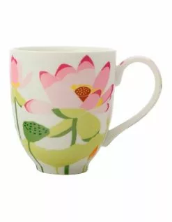 Maxwell & Williams Royal Botanic Gardens Lotus Mug 350ML White Gift Boxed
