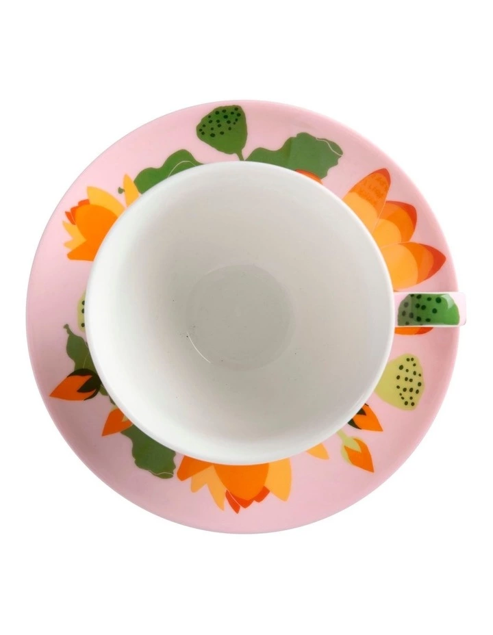 Maxwell & Williams Royal Botanic Gardens Lotus Cup & Saucer 240ML Pink Gift Boxed 2 Maxwell & Williams Royal Botanic Gardens Lotus Cup & Saucer 240ML Pink Gift Boxed - Image 2