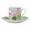 Maxwell & Williams Royal Botanic Gardens Lotus Demi Cup & Saucer 100ML Mint Gift Boxed