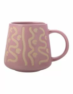 Maxwell & Williams Squiggle Mug 420ML Mauve