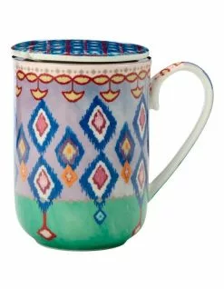 Maxwell & Williams Teas & C's Zanzibar Lidded Mug With Infuser 340ML Gift Boxed