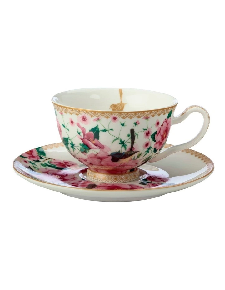 Maxwell & Williams Teas & C's Silk Road Footed Cup & Saucer 200ML White Gift Boxed 1 Maxwell & Williams Teas & C's Silk Road Footed Cup & Saucer 200ML White Gift Boxed