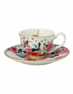 Maxwell & Williams Teas & C's Silk Road Demi Cup & Saucer 85ML Set Of 2 White Gift Boxed