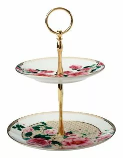 Maxwell & Williams Teas & C's Silk Road 2 Tiered Cake Stand White Gift Boxed
