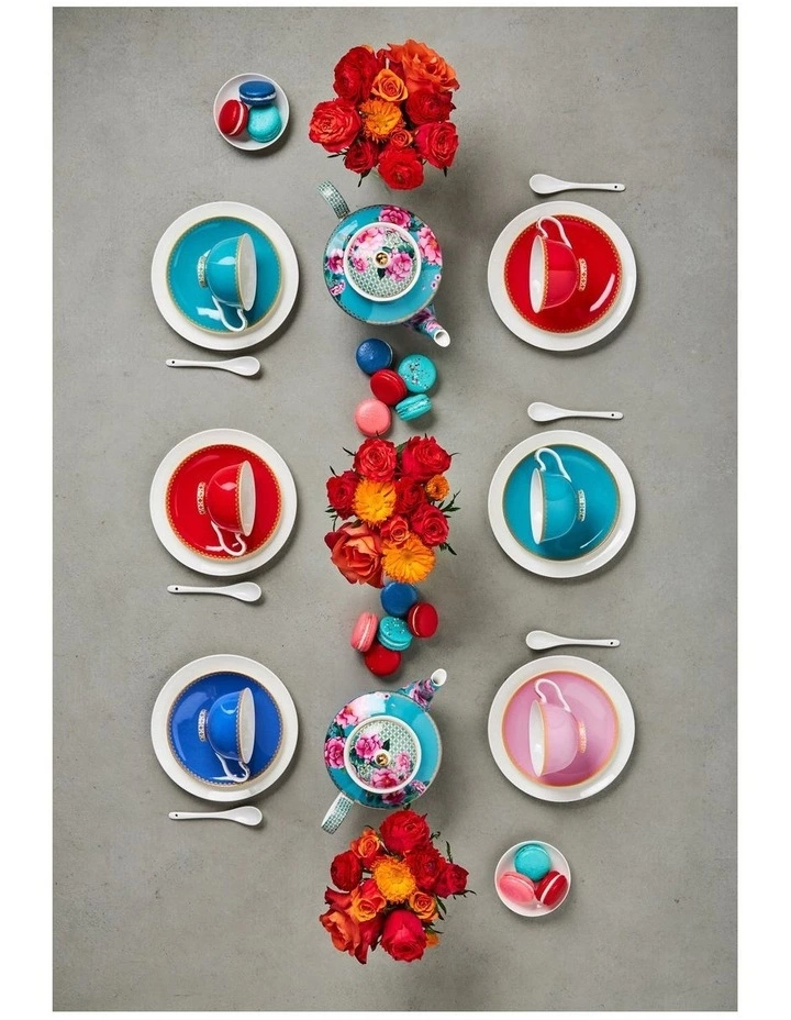 Maxwell & Williams Teas & C's Classic Footed Cup & Saucer 200ML Hot Pink Gift Boxed 2 Maxwell & Williams Teas & C's Classic Footed Cup & Saucer 200ML Hot Pink Gift Boxed - Image 2