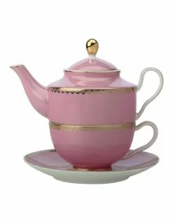 Maxwell & Williams Teas & C's Classic Tea for One with Infuser 380ML Hot Pink Gift Boxed