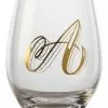 Maxwell & Williams The Letterettes Stemless Glass 500ML "A" Boxed
