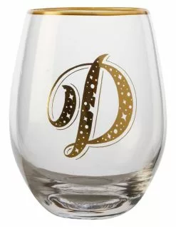 Maxwell & Williams The Letterettes Stemless Glass 500ML "D" Boxed
