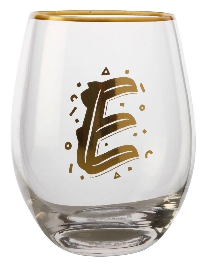 Maxwell & Williams The Letterettes Stemless Glass 500ML "E" Boxed 1 Maxwell & Williams The Letterettes Stemless Glass 500ML "E" Boxed