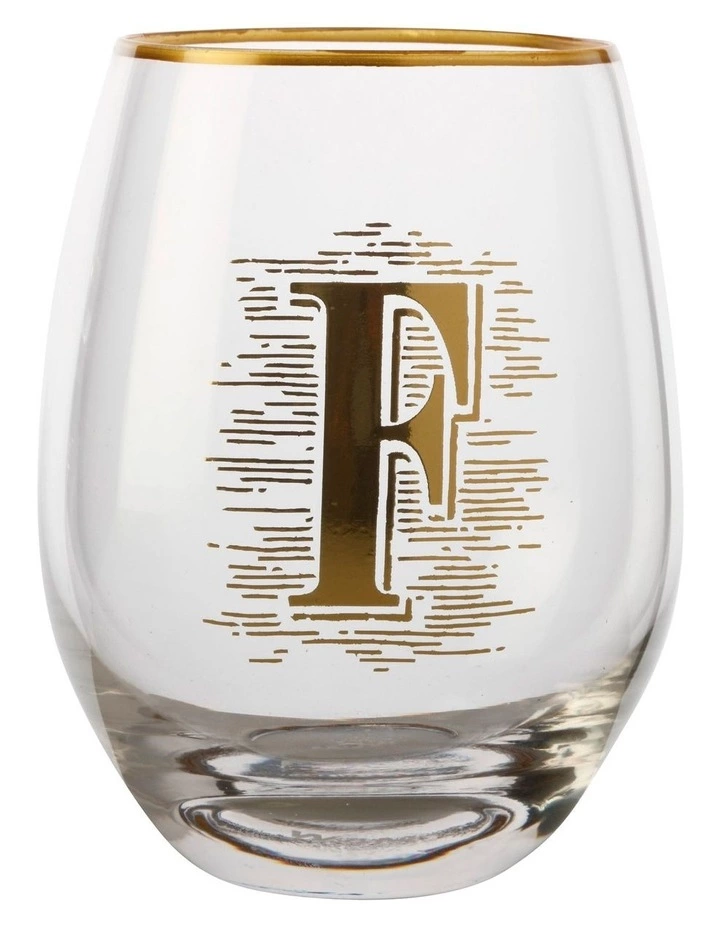 Maxwell & Williams The Letterettes Stemless Glass 500ML "F" Boxed 1 Maxwell & Williams The Letterettes Stemless Glass 500ML "F" Boxed
