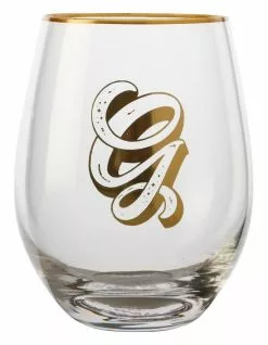 Maxwell & Williams The Letterettes Stemless Glass 500ML "G" Boxed
