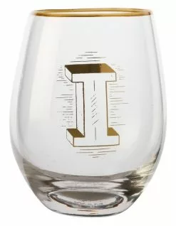 Maxwell & Williams The Letterettes Stemless Glass 500ML "I" Boxed