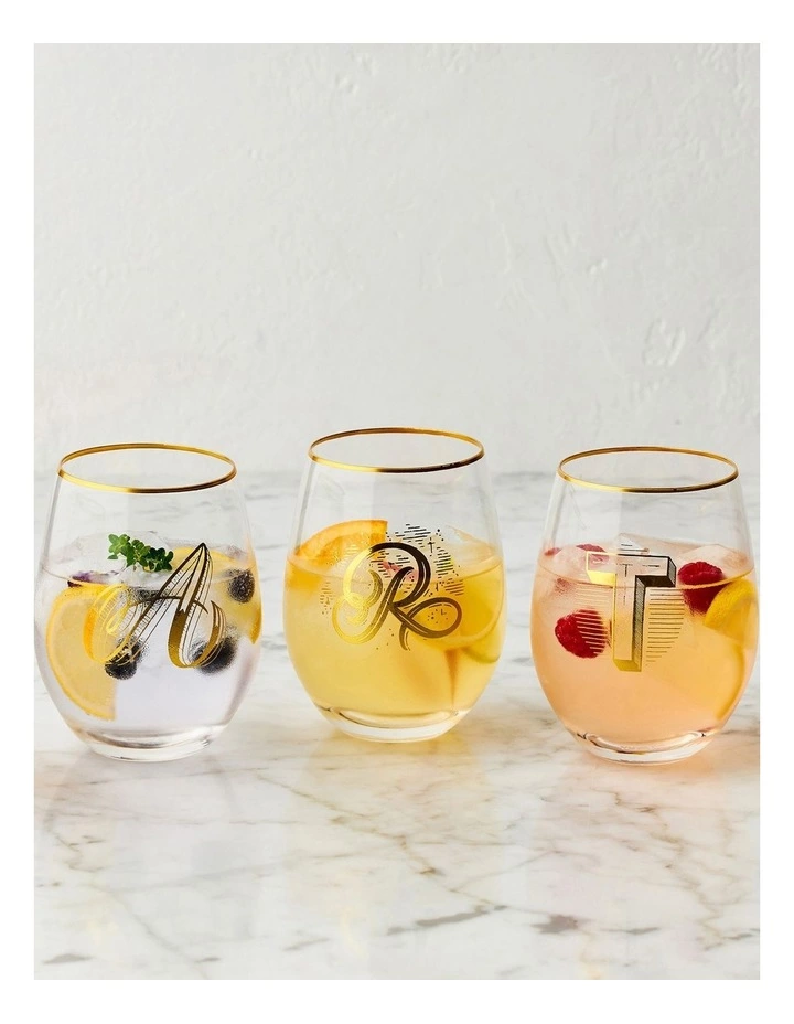 Maxwell & Williams The Letterettes Stemless Glass 500ML "I" Boxed 2 Maxwell & Williams The Letterettes Stemless Glass 500ML "I" Boxed - Image 2