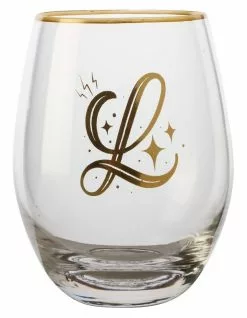 Maxwell & Williams The Letterettes Stemless Glass 500ML "L" Boxed