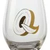 Maxwell & Williams The Letterettes Stemless Glass 500ML "Q" Boxed