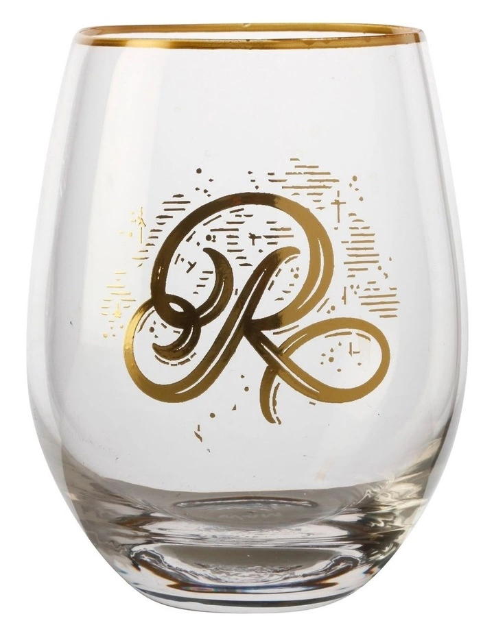 Maxwell & Williams The Letterettes Stemless Glass 500ML "R" Boxed 1 Maxwell & Williams The Letterettes Stemless Glass 500ML "R" Boxed
