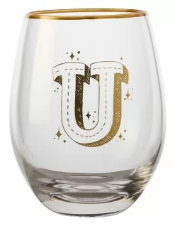 Maxwell & Williams The Letterettes Stemless Glass 500ML "U" Boxed