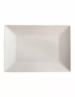Maxwell & Williams White Basics Diamonds Rectangular Platter 25x18cm Boxed