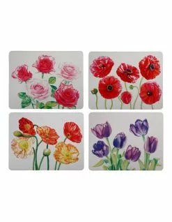 Maxwell & Williams KC Floriade Cork Back Placemat 34x26.5cm Set Of 4 Assorted Boxed