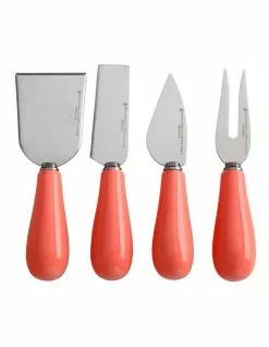 Maxwell & Williams Mezze Cheese Knife Set 4pc Coral Gift Boxed