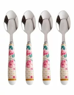 Maxwell & Williams Teas & C's Silk Road Teaspoon Set 4pc White Boxed