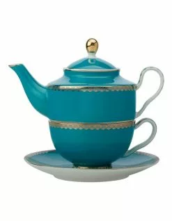 Maxwell & Williams Teas & C's Classic Tea For One With Infuser 380ML Aqua Gift Boxed