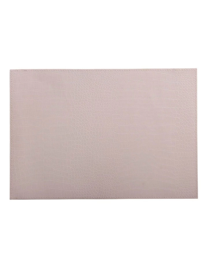 Maxwell & Williams Table Accents Leather Look Alligator Placemat 43x30cm In Ecru 1 Maxwell & Williams Table Accents Leather Look Alligator Placemat 43x30cm In Ecru