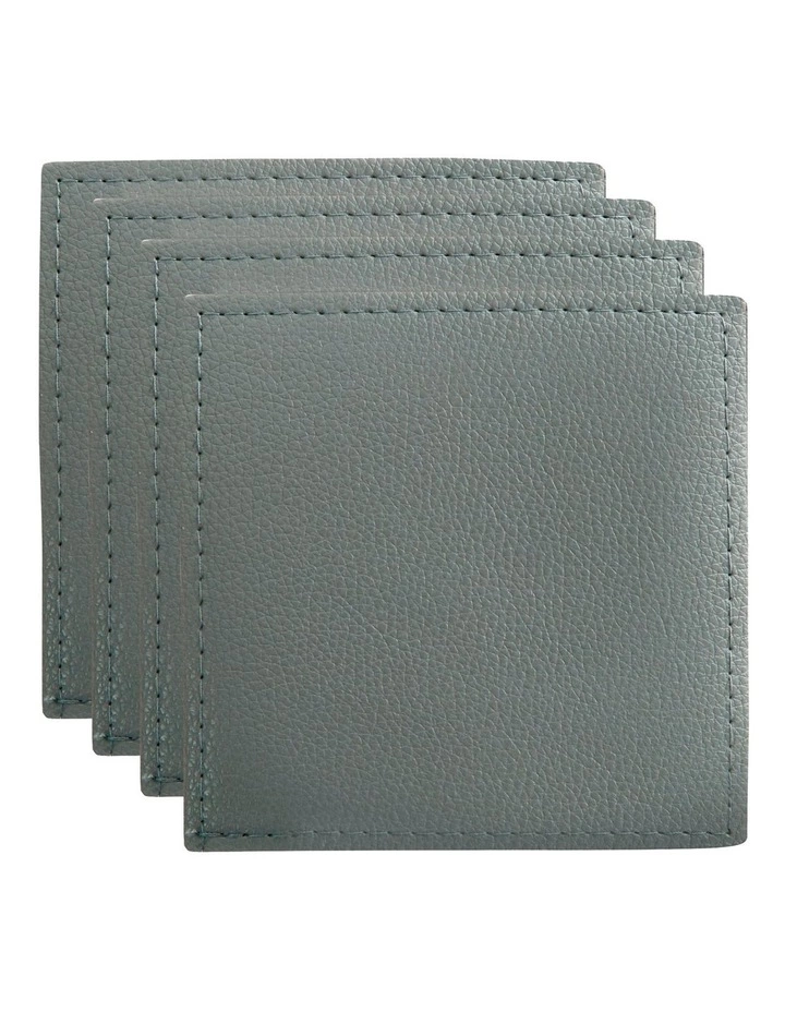 Maxwell & Williams Table Accents Leather Look Cowhide Coaster Set Of 4 In Grey 1 Maxwell & Williams Table Accents Leather Look Cowhide Coaster Set Of 4 In Grey