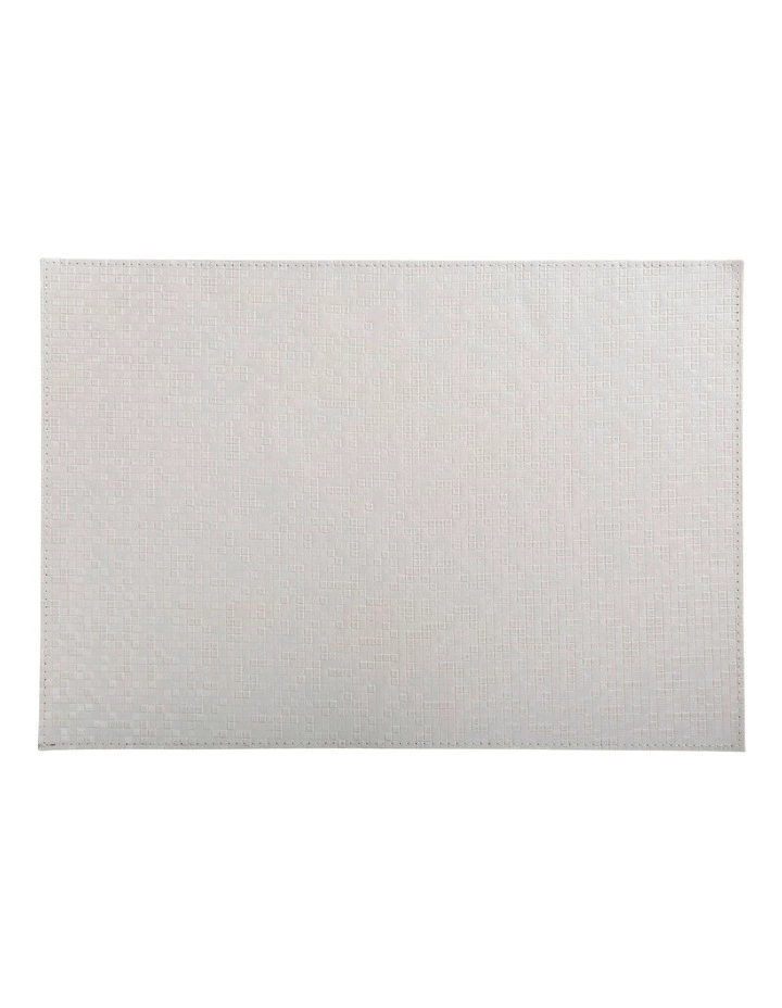 Maxwell & Williams Table Accents Leather Look Mosaic Placemat 43x30cm In Ivory 1 Maxwell & Williams Table Accents Leather Look Mosaic Placemat 43x30cm In Ivory