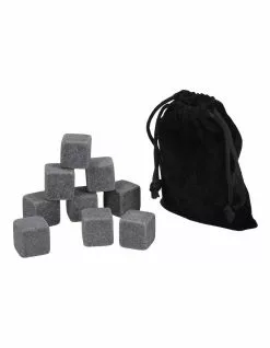 BarCraft Whisky Stone Set of 9 Charcoal Gift Boxed