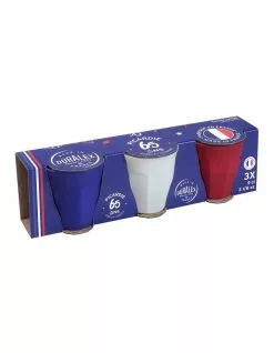 Duralex Picardie Soft Touch Tricolor Tumbler 90ml Set Of 3