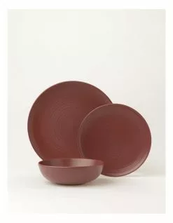 Vue Desert Bloom 12pc Dinner Set Red