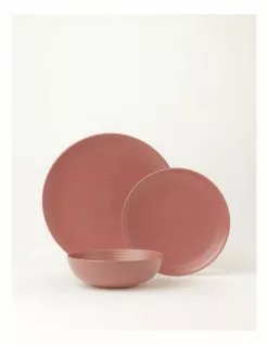 Vue Desert Bloom 12pc Dinner Set Pink