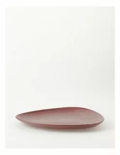 Vue Desert Bloom Oblong Platter Red