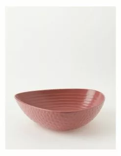 Vue Desert Bloom Oblong Serving Bowl Pink