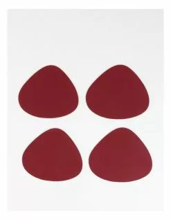 Vue Leather Look Coaster Wine