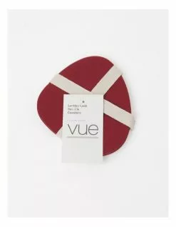 Vue Leather Look Coaster Wine -Dining Sales 864790750 3 720x928