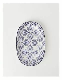 Vue Akane 23.5cm Oval Plate in Blue