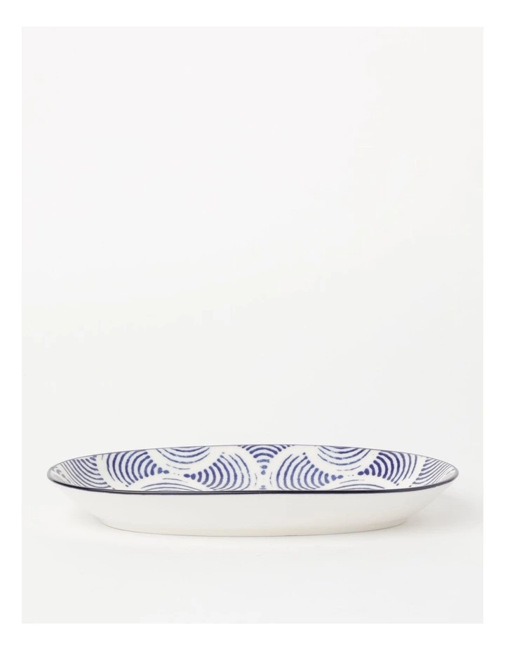 Vue Akane 23.5cm Oval Plate in Blue 2 Vue Akane 23.5cm Oval Plate in Blue - Image 2
