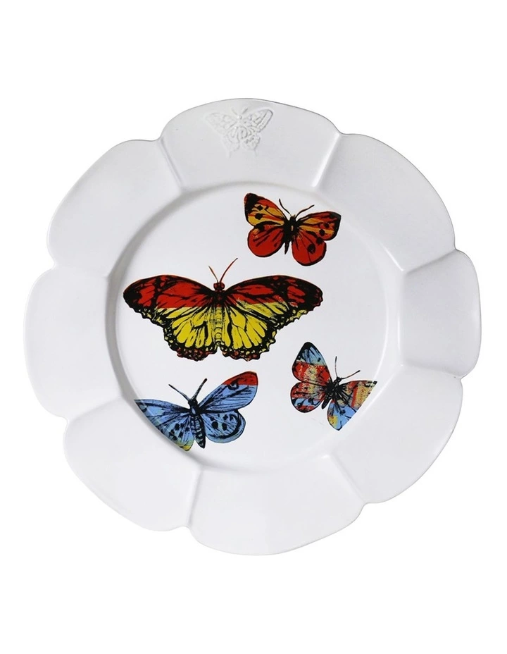 Robert Gordon X Bromley Butterfly Round Platter White 1 Robert Gordon X Bromley Butterfly Round Platter White
