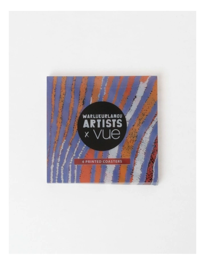 Warlukurlangu Artists x Vue Coaster Set of 4 Pirlarla Jukurrpa (Dogwood Tree Bean Dreaming) by Liddy Napanangka Walker 3 Warlukurlangu Artists x Vue Coaster Set of 4 Pirlarla Jukurrpa (Dogwood Tree Bean Dreaming) by Liddy Napanangka Walker - Image 3