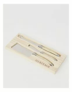 Heritage Laguiole Sophistique Pearl 3pc Cheese Knife Set 5 Heritage Laguiole Sophistique Pearl 3pc Cheese Knife Set -Dining Sales 866885410 3 720x928
