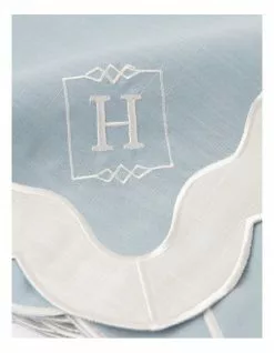 Heritage Florence Scalloped Edge Tablecloth in Duck Egg Blue -Dining Sales 866998810 4 720x928